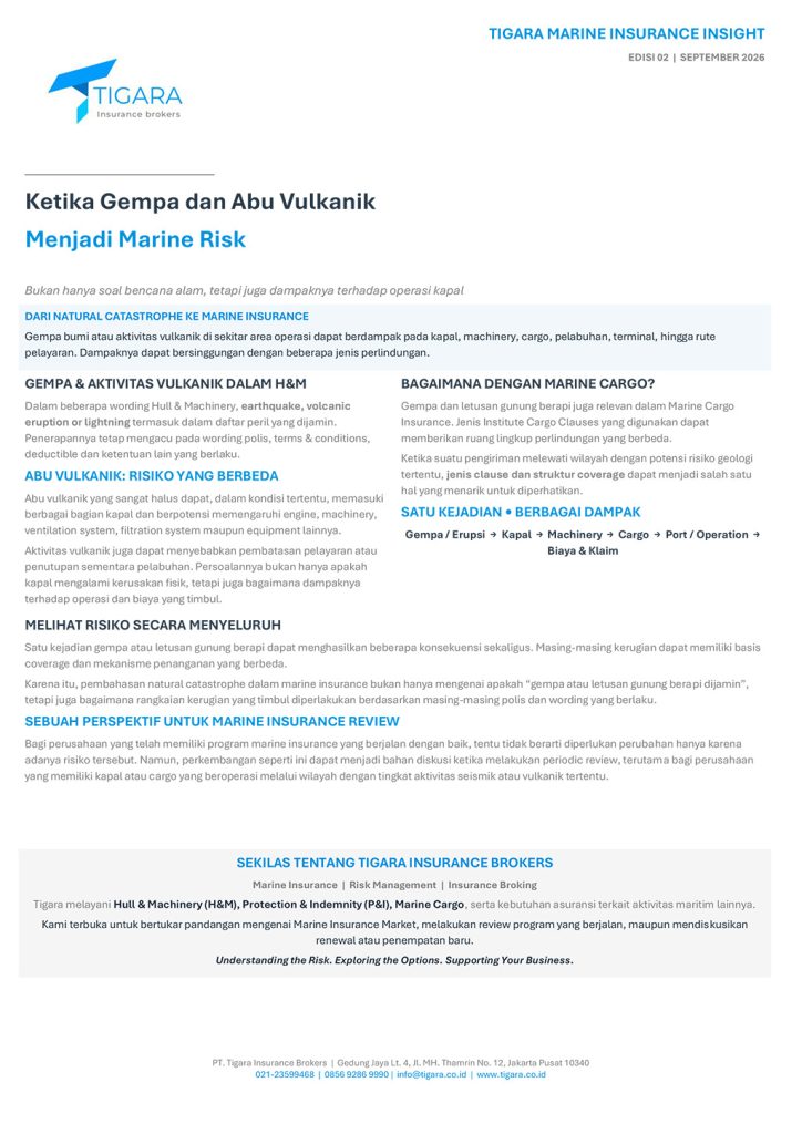 tigara marine insurance insight edisi 02 flyer
